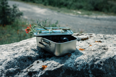 Logotrade Werbeartikel das Foto: Auslaufsichere Lunchbox aus RCS recyceltem Stainless Steel