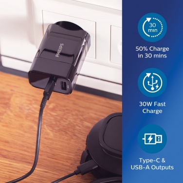 Logotrade Geschäftsgeschenke das Foto: Philips Ultra Fast PD Wall-Charger