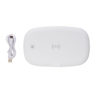 Logotrade Werbegeschenke das Foto: UV-C Sterilisations-Box mit 5W Wireless Charger