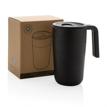 Logotrade Werbeartikel das Foto: GRS recycelte PP und Stainless Steel Tasse mit Griff