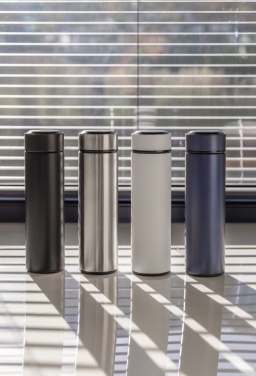 Logotrade Werbegeschenke das Foto: Vakuum Stainless Steel Flasche mit gebürstetem Metalldeckel