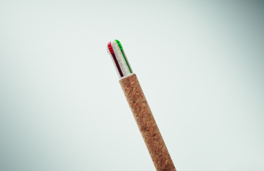 Logotrade Werbeartikel das Foto: 4-Farb-Kugelschreiber Kork