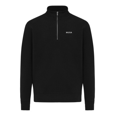 Logotrade Werbeartikel das Foto: IQONIQ Elgon Quarter-Zip-Sweater aus rec. Baumwolle