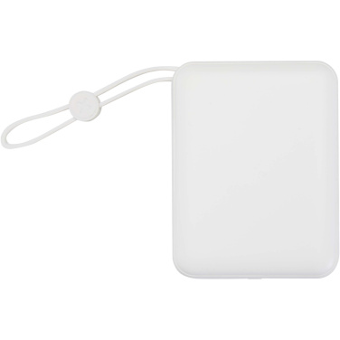 Logotrade Werbeartikel das Foto: Acrux 35 W 10.000 mAh Tablet Powerbank mit integriertem Typ-C-Kabel aus recyceltem Kunststoff