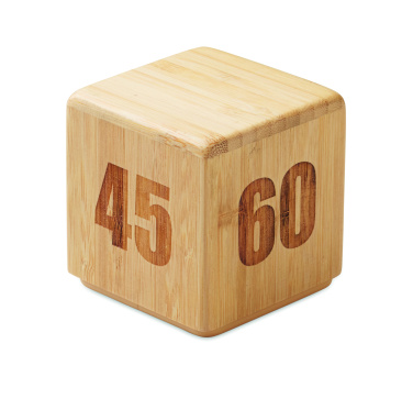 Logotrade Geschäftsgeschenke das Foto: Zeitwürfel Bambus