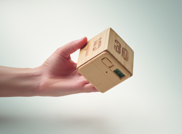 Logotrade Logogeschenke das Foto: Zeitwürfel Bambus