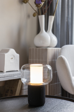 Logotrade Firmengeschenke das Foto: Lux 10W Lautsprecherlampe aus RCS recyceltem Kunststoff