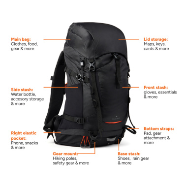 Logotrade Logogeschenke das Foto: Nordic Drift Trail RCS Rucksack 33L