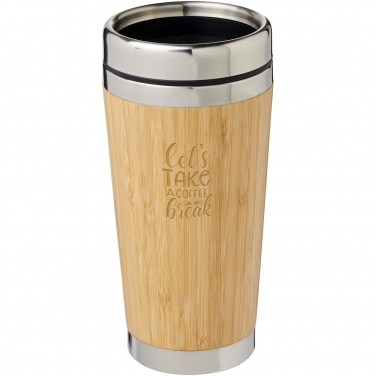 Logo trade promotional items picture of: Bambus 450 ml tumbler with bamboo outer