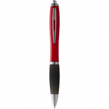Logo trade corporate gifts picture of: Nash ballpoint pen coloured barrel and black grip