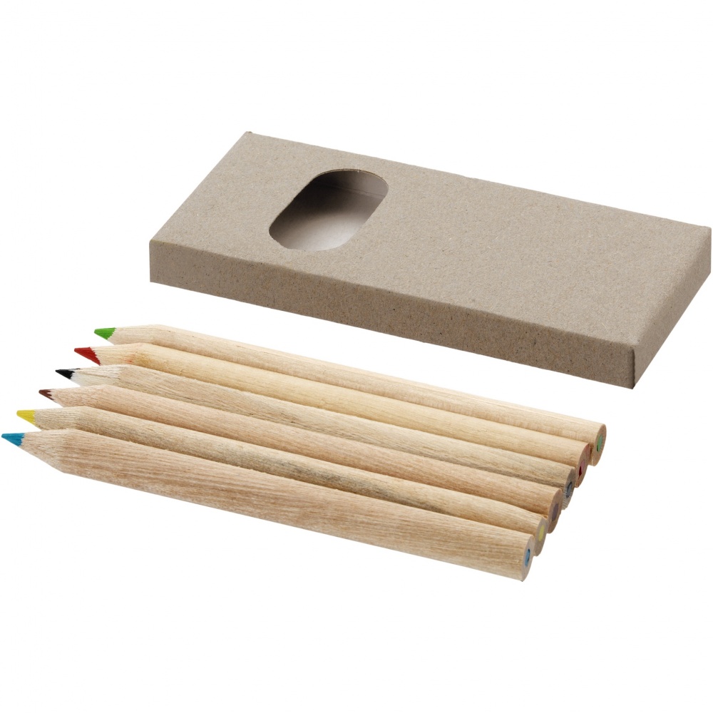 Logo trade promotional gift photo of: Ayola 6-piece coloured pencil set