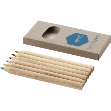 Logo trade business gifts image of: Ayola 6-piece coloured pencil set