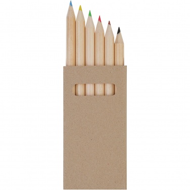 Logo trade promotional gift photo of: Ayola 6-piece coloured pencil set