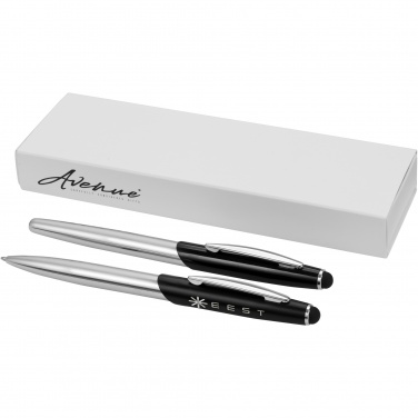 Logotrade promotional giveaway image of: Geneva stylus ballpoint pen and rollerball pen set