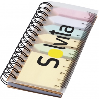 Logo trade corporate gifts image of: Spinner spiral notebook with coloured sticky notes