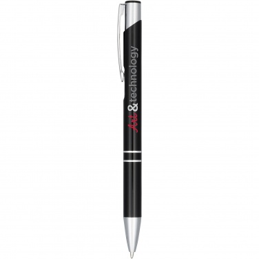 Logo trade corporate gifts picture of: Moneta anodized aluminium click ballpoint pen