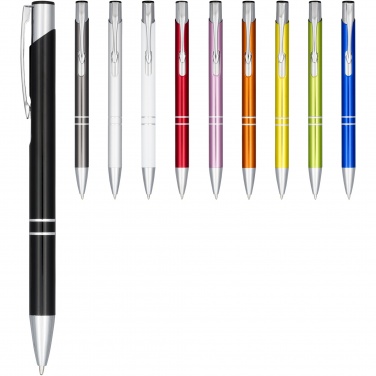 Logo trade advertising product photo of: Moneta anodized aluminium click ballpoint pen
