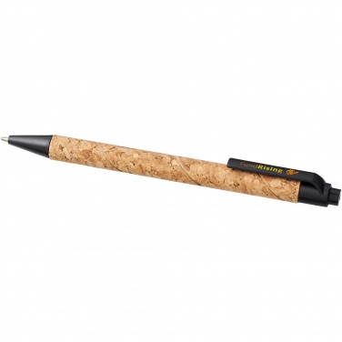 Logo trade corporate gifts image of: Midar cork and wheat straw ballpoint pen