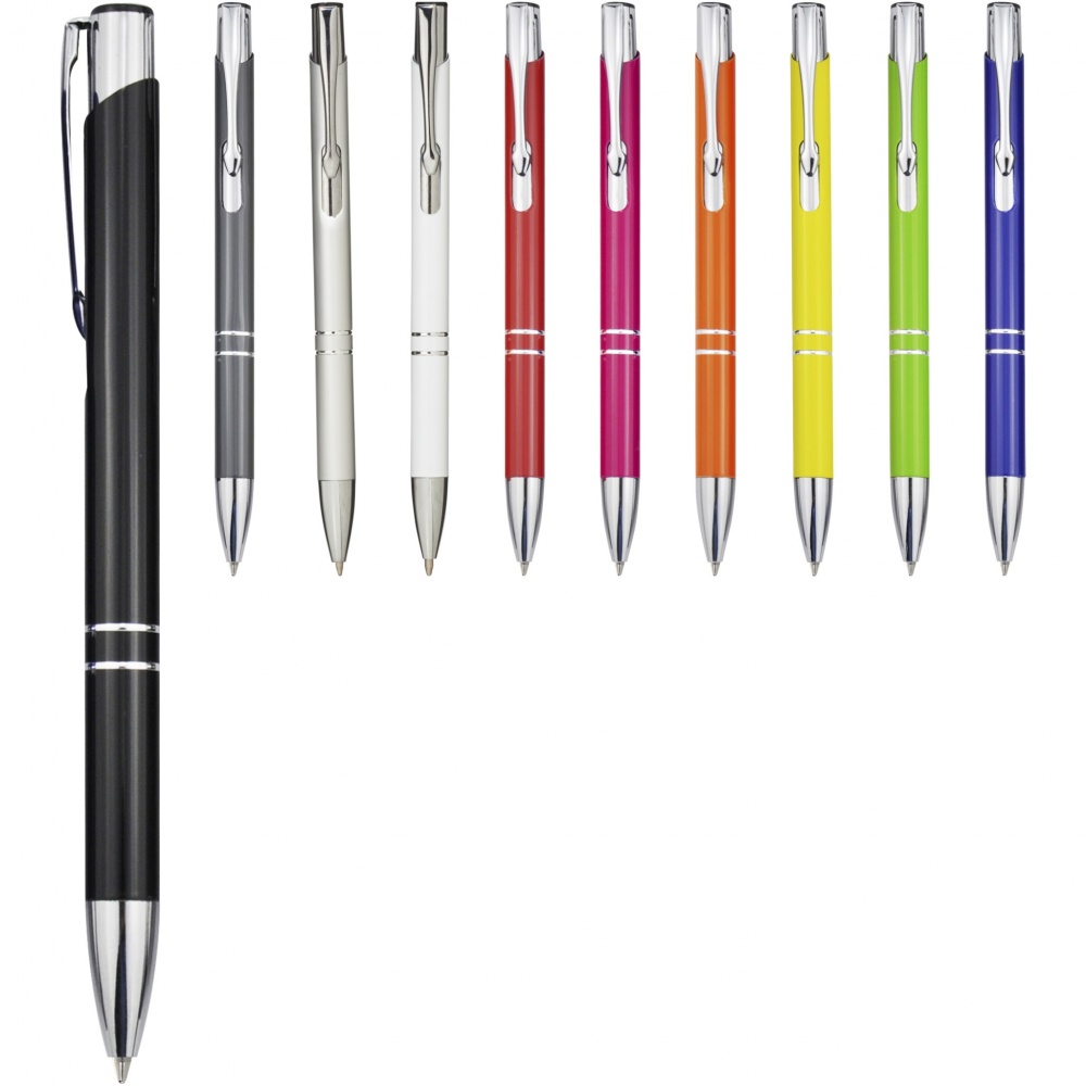 Logo trade promotional item photo of: Moneta aluminium click ballpoint pen (black ink)