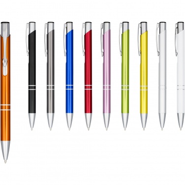 Logo trade promotional item photo of: Moneta anodized aluminium click ballpoint pen