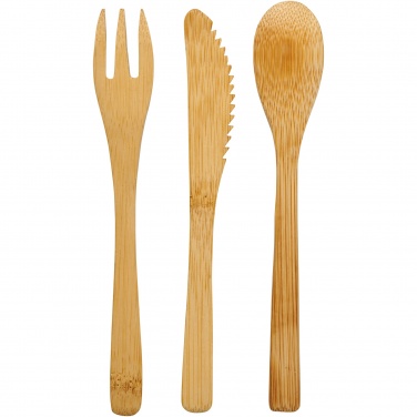 Logo trade promotional gift photo of: Celuk bamboo cutlery set