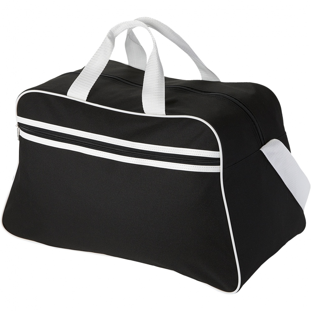 Logo trade promotional giveaways picture of: San Jose 2-stripe sports duffel bag 30L