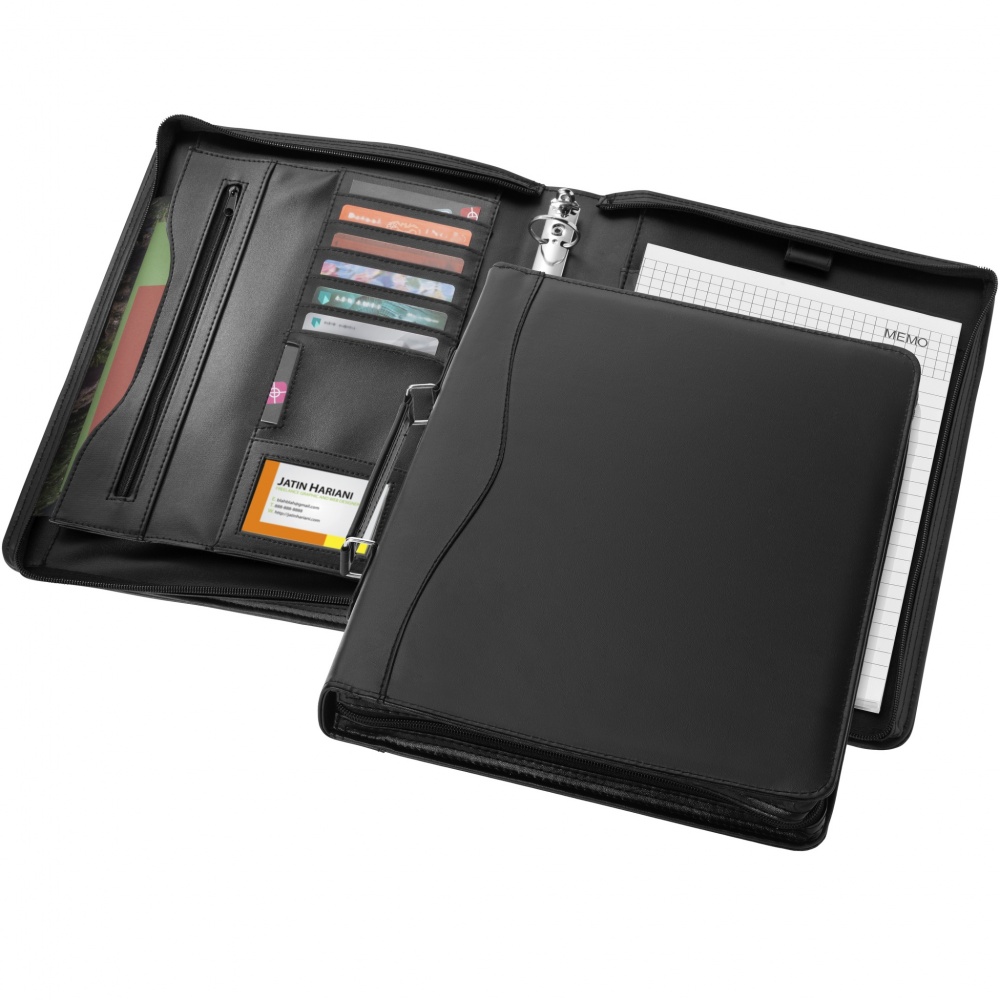 Logo trade advertising products image of: Ebony A4 briefcase portfolio