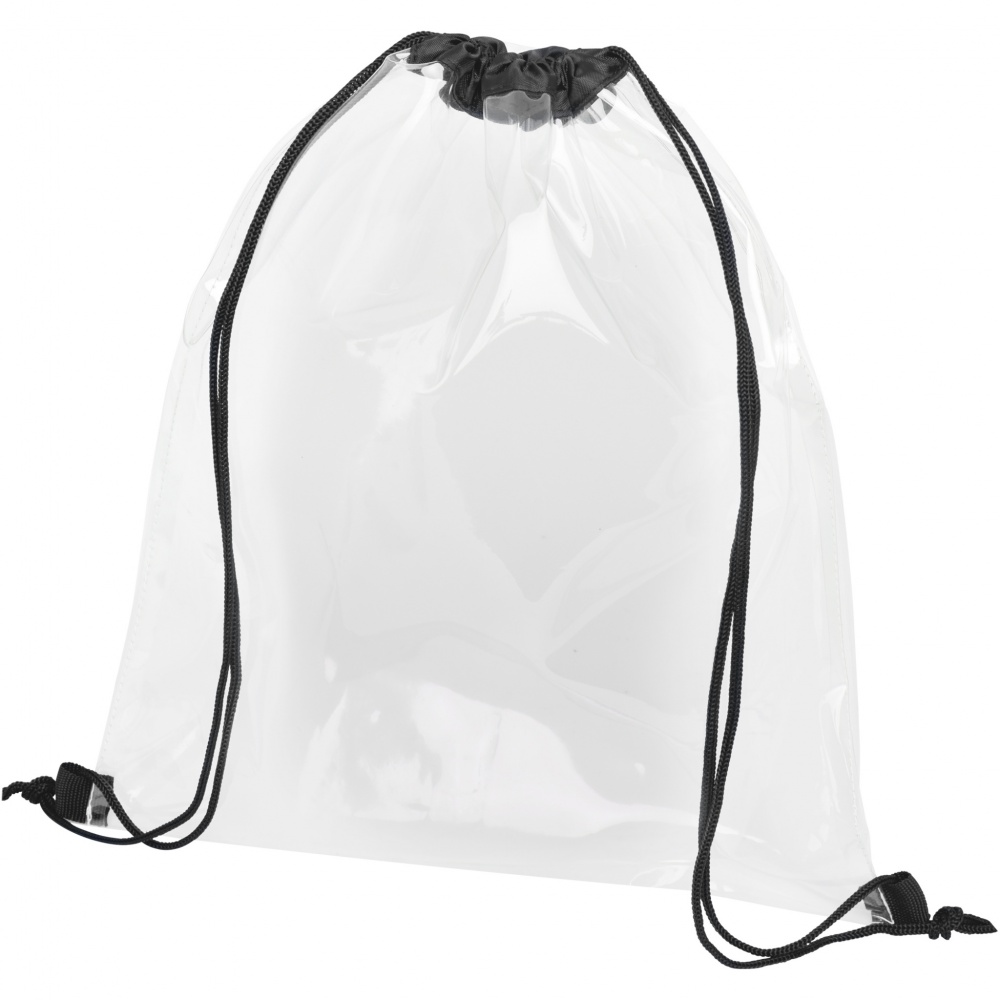 Logo trade promotional products image of: Lancaster transparent drawstring bag 5L