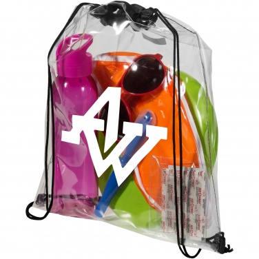 Logo trade corporate gift photo of: Lancaster transparent drawstring bag 5L