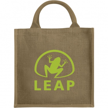 Logo trade business gifts image of: Chennai jute tote bag 16L