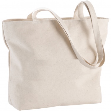Logo trade promotional items picture of: Ningbo 320 g/m² zippered cotton tote bag 15L