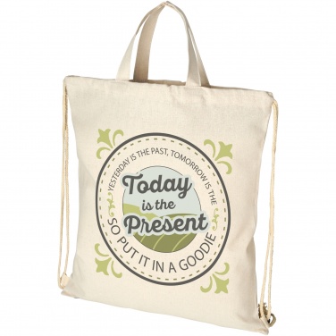 Logo trade business gifts image of: Pheebs 210 g/m² recycled drawstring bag 6L