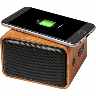 Logotrade corporate gifts photo of: Wooden 3W speaker with wireless charging pad