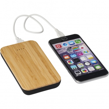 Logo trade advertising products picture of: Future 6000 mAh bamboo/fabric wireless power bank