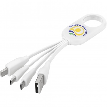 Logo trade promotional items image of: Troup 4-in-1 charging cable with type-C tip