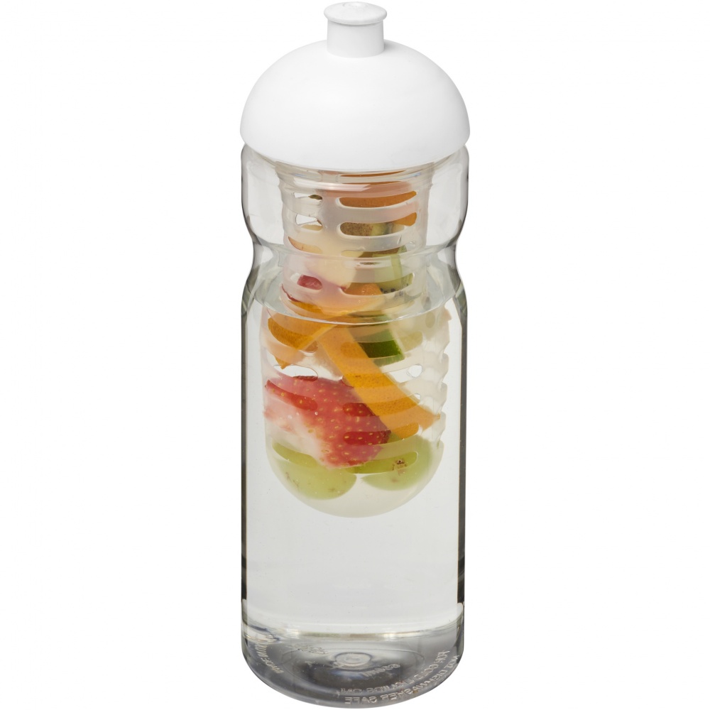Logo trade corporate gifts image of: H2O Active® Base 650 ml dome lid sport bottle & infuser