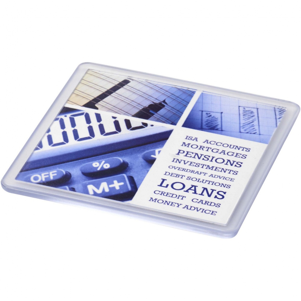 Logotrade promotional merchandise image of: Ellison square plastic coaster with paper insert