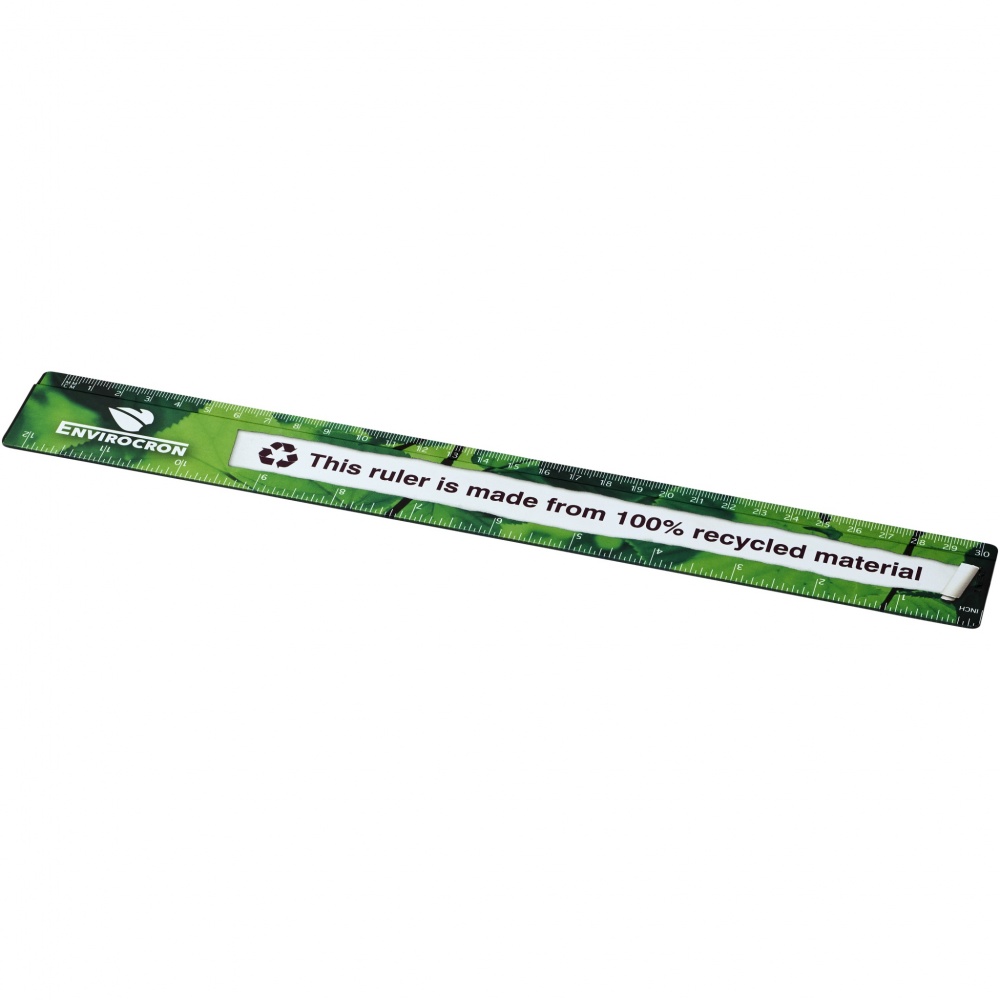 Logotrade promotional item picture of: Terran 30 cm ruler from 100% recycled plastic