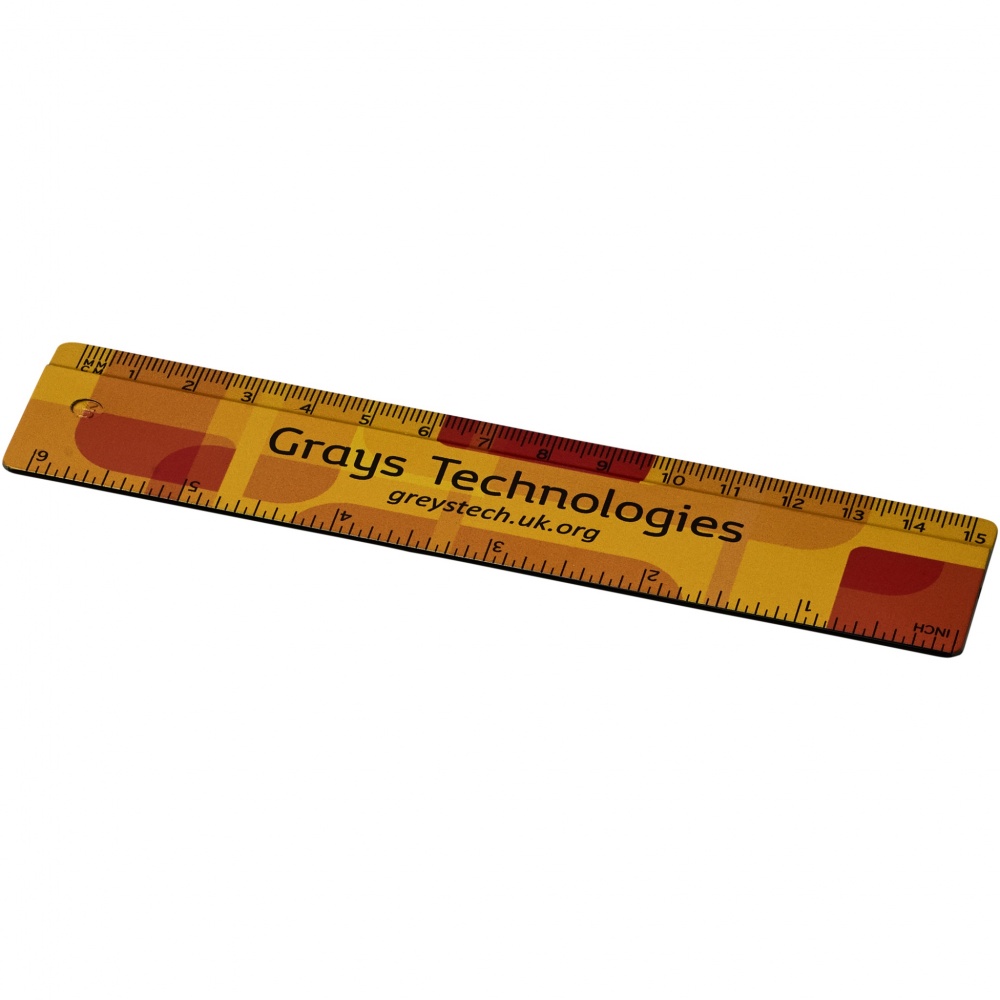 Logotrade promotional merchandise image of: Terran 15 cm ruler from 100% recycled plastic