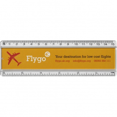 Logo trade business gift photo of: Ellison 15 cm plastic insert ruler
