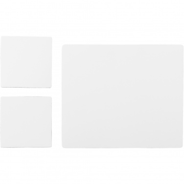 Logo trade advertising products picture of: Q-Mat® mouse mat and coaster set combo 3
