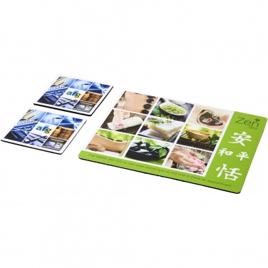 Logo trade promotional giveaways image of: Q-Mat® mouse mat and coaster set combo 3