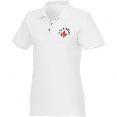 Logo trade promotional merchandise image of: Beryl short sleeve women's organic recycled polo