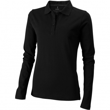 Logo trade promotional products image of: Oakville long sleeve women's polo
