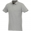 Helios short sleeve men's polo, Heather grey