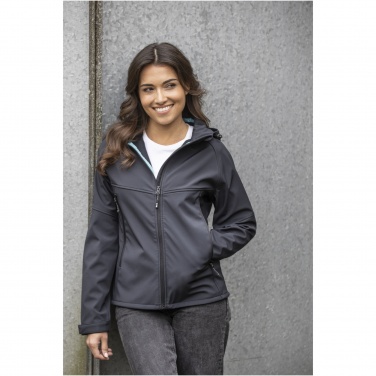 Logo trade promotional giveaways image of: Coltan women’s GRS recycled softshell jacket