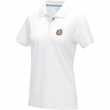 Logo trade promotional giveaways image of: Graphite short sleeve women’s organic polo