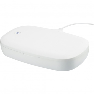 Logotrade corporate gift image of: Capsule UV smartphone sanitizer with 5W wireless charging pad