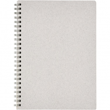 Logo trade corporate gifts image of: Bianco A5 size wire-o notebook