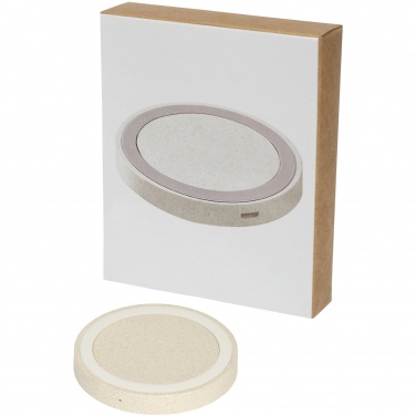 Logotrade corporate gift image of: Naka 5W wheat straw wireless charging pad